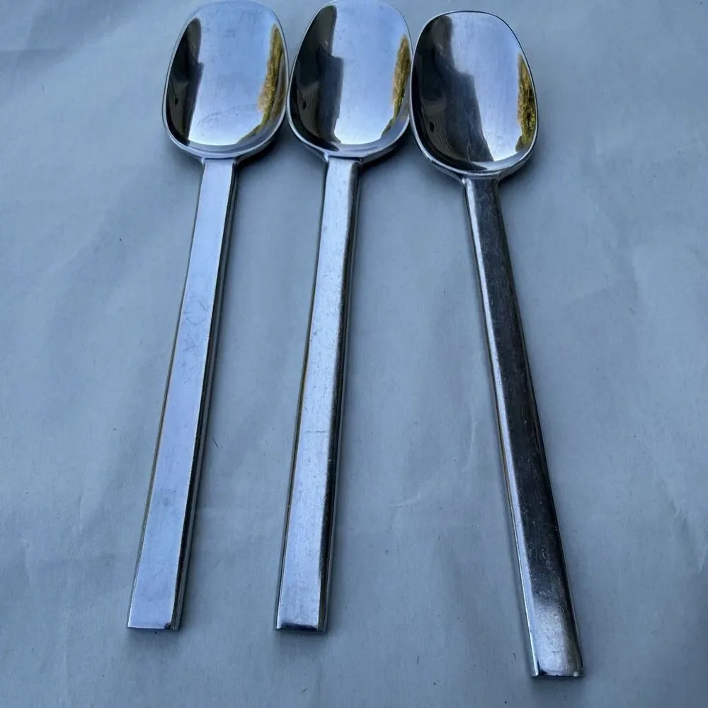 Vintage Ward Bennett Supreme Cutlery 18/8 Japan MCM Stainless Spoons Set of 3